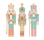 3 Green Nutcrackers