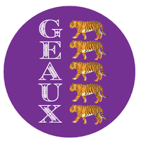 Geaux Stacked  Dark Purple