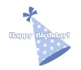 HBD Blue Polks Dot Hat