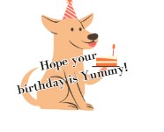 HBD Dog Yummy