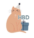 HBD Kitty With Gift