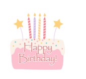 HBD Pink Cake With Star Candles