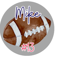 Personalized Name, Number, Football